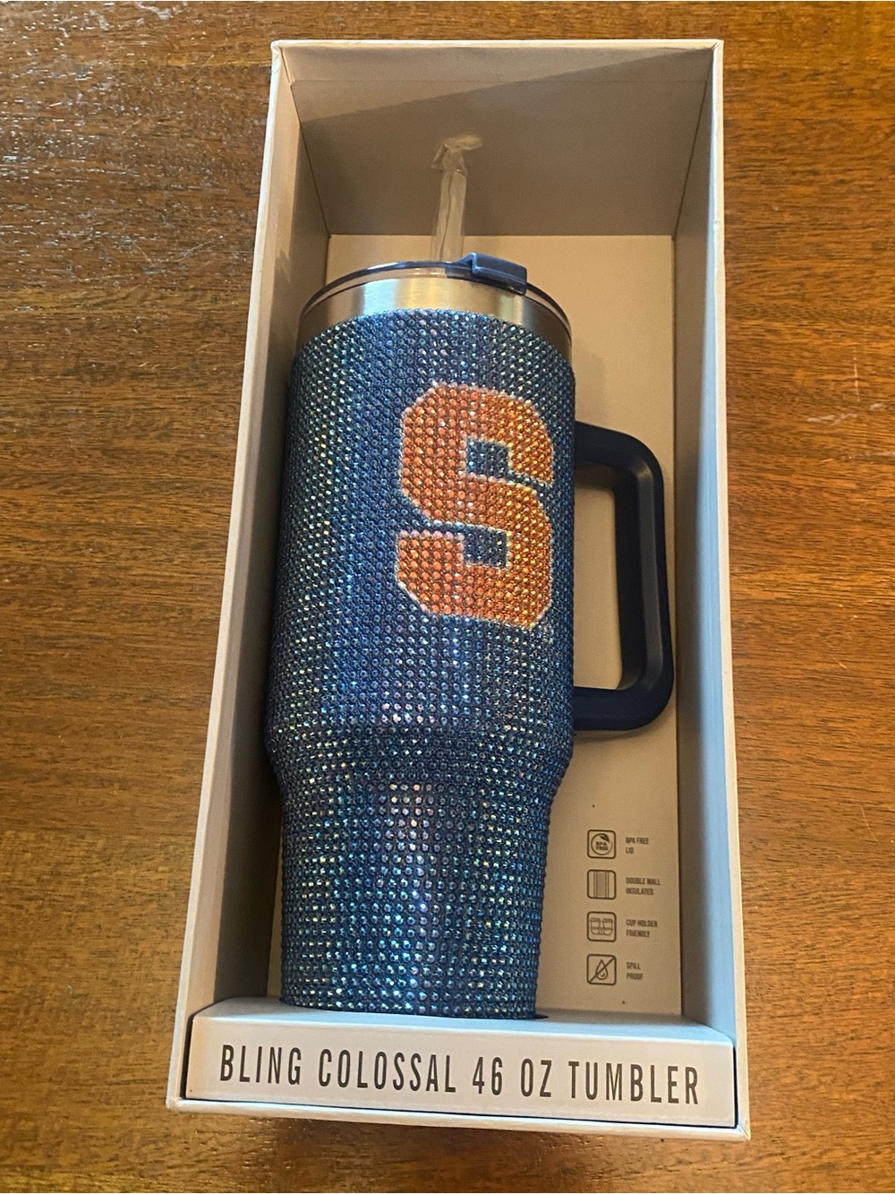 The Memory Company Syracuse University Bling Colossal 46 oz Tumbler New in Box
